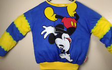 Vintage Mickey Mouse Puffer Sweater Disney Reversible All Over Pullover Size XL picture