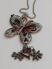 Butterfly Dragonfly Heart Charms Pendant Keychain picture