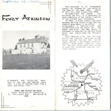 1965 Winneshiek County, Iowa Fort Atkinson Advertising Brochure Map Indians 1G picture