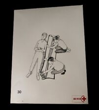 Vtg American National Red Cross Basic First Aid Drawing 2 Side Ephemera 1970 30 picture