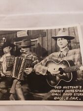 C 1940s Ted Husteads Cowboy Orchestra Wall Drug Store SD RPPC Photo Postcard picture