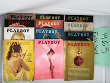 Vintage Playboy Magazine Lot - 1965 FULL YEAR W/CENTERFOLDS picture