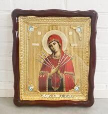 Handmade Church Icon Traditional Orthodox Christian Icon Seven Shots 18.89