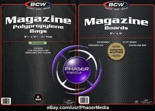BCW Magazine Bags Resealable Poly Sleeves & BCW Magazine Boards 200 CT EA. COMBO picture