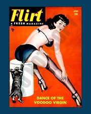 APRIL 1950 Flirt Fresh Magazine Cover DANCE OF A VOODOO VIRGIN Pin-Up 8x10 Photo picture