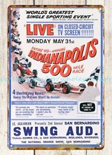 1965 49th Indianapolis 500 mile race car sport artwork metal tin sign picture