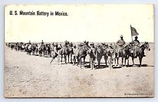Postcard US Mountain Battery In Mexico Underwood & Underwood,  Tichnor Bros. picture