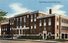 1957 Council Bluffs,IA City Building Pottawattamie County Iowa Postcard Vintage picture