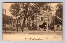 Ayer MA-Massachusetts, Town Hall, Antique, Vintage c1907 Souvenir Postcard picture
