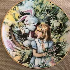 Vtg Alice In Wonderland Plate by Lewis Carroll, Artist Lawrence Whittaker Signed picture