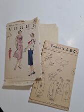 Vtg Vogue 8594 HTF 1950s Pattern Sailor 2 piece Dress Blouse Skirt Sz 12 ***note picture
