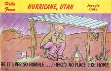 Postcard 1962 Hurricane Utah Jerry's Cafe no place like home artist 24-6021 picture