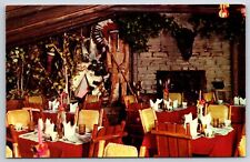 Gurnee Illinois~Rustic Manor Interior~Restaurant & Lounge~1960s Postcard picture