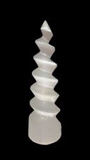 Selenite Unicorn Tower 6 '' , 5'' selenite round bowl and 3'' puffy heart bundle picture