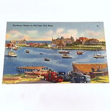 Old Cape Cod -Wychmere Harbor- Massachusetts Scenic Postcard 1930-45 picture
