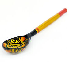 Khokhloma Wooden Tea Spoon. Hand Painted in Russia 5.5