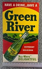 Rare Vintage Green River advertising cardboard stand up - original picture