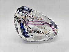 Craig Campbell Abstract Glass Paperweight Signed Campbell Modern Art Design 1990 picture