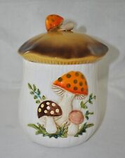 Vintage 1970s Sears Merry Mushroom Large Cookie Jar Canister 11” picture