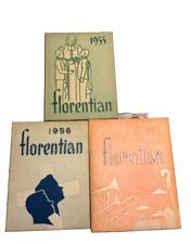 VTG 1955-1957 Florentian Yearbook Set Lawrence MA Central Catholic High School picture