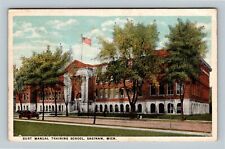 Saginaw MI, Burt Manual Training School, Michigan c1925 Vintage Postcard picture