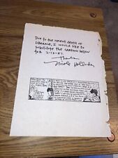 Nicole Hollander Cartoonist Signed Cartoon Substitution Request, 1987 PHOTOCOPY picture