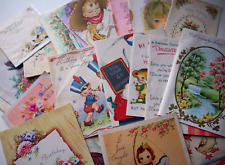 Lot of 27 DAMAGED vintage Birthday greeting cards *BD1 picture