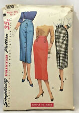 1957 Simplicity Sewing Pattern 1690 Womens Skirts 3 Styles 25.5 Waist Vintg 3932 picture