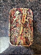 Premium RAW  Collage Rolling Papers  Metal Tray Cigarette Tobacco Med 7”x 11” picture