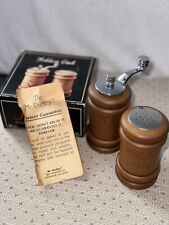Vintage Mr. Dudley Golden Oak Peppermill Set New Old Stock picture