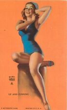 Postcard 1940s Earl Moran sexy woman bathing suit cap Mutoscope TP24-2150 picture
