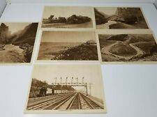 Hanging Bridge William Crooks Perfected Train 1915 Set of 5 Sepia Photo Prints  picture