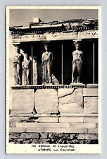 RPPC Caryatids of the Erechtheion Athens Greece Postcard picture