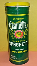 VTG Enriched Creamette Italian Style Spaghetti Tin Can 2 LBS. - AS IS picture