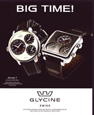 2008 Print Ad Men's Watches Glycine Airman 7 Crosswise & Plaza Mayor picture