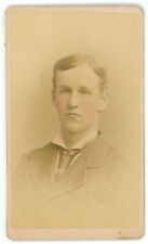 Antique Hand Tinted CDV Circa 1870s Morton Handsome Young Man Providence, RI picture