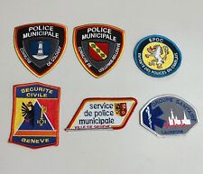 RARE 6x Lot of Switzerland Police Gendarmerie Patches. GENEVE, LAUSANNE.. picture