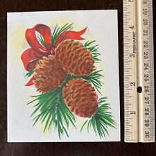 VTG HALLMARK PINECONES CHRISTMAS AND NEW YEAR GREETINGS CARD picture