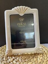  Vintage Art Deco White And Gold Ceramic 5x7 Shell Seashell Picture Frame picture