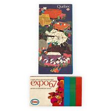 Expo 67 LOT ESSO Quebec Map / ESSO VTG 1967 Detailed Montreal Location Map picture