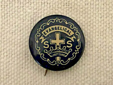 Vintage Little's Cross and Crown System Evangelical Sunday School Pinback Button picture
