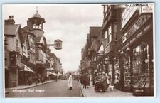 RPPC GUILDFORD, England UK ~ HIGH STREET Scene 1910s-20s Postcard picture