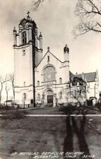 RPPC St. Mathias Catholic Church, Muscatine, Iowa ca 1940s Vintage Postcard picture