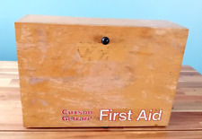 Large Vintage Wall Mounted Wooden Cuxson Gerrard First Aid Cabinet & Contents picture