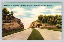 Rollo MO-Missouri, Hooker Cut on US Highway 66, Vintage Postcard picture