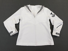 US Navy White Jumper 12 MR Women's Dress Service Uniform w/ Piping & Zipper USN picture