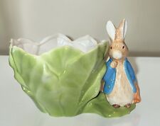 Vintage Teleflora 1998 Peter Rabbit Beatrix Potter Green Cabbage Planter Dish picture