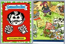 2022 Topps Garbage Pail Kids Book Worms Green Parallel Watching Hugh 26a Card picture