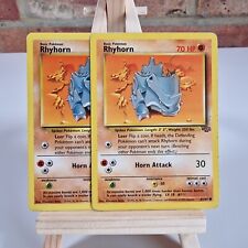 2x Rhyhorn 61/64 Jungle Pokemon TCG Card MP picture