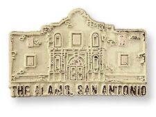 Vintage The Alamo San Antonio Texas Brown Off White Rubber Fridge Magnet picture